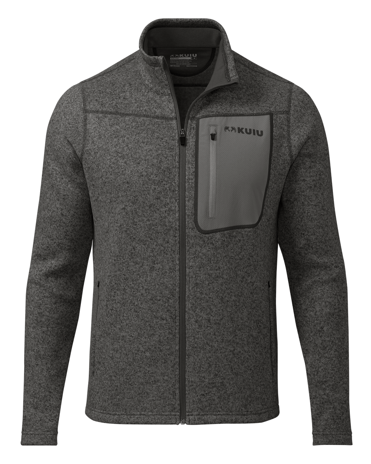 Base Camp Full Zip Sweater | Steel Blue Heather