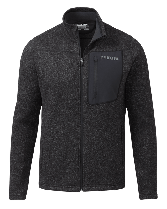 Base Camp Full Zip Sweater | Heather Black