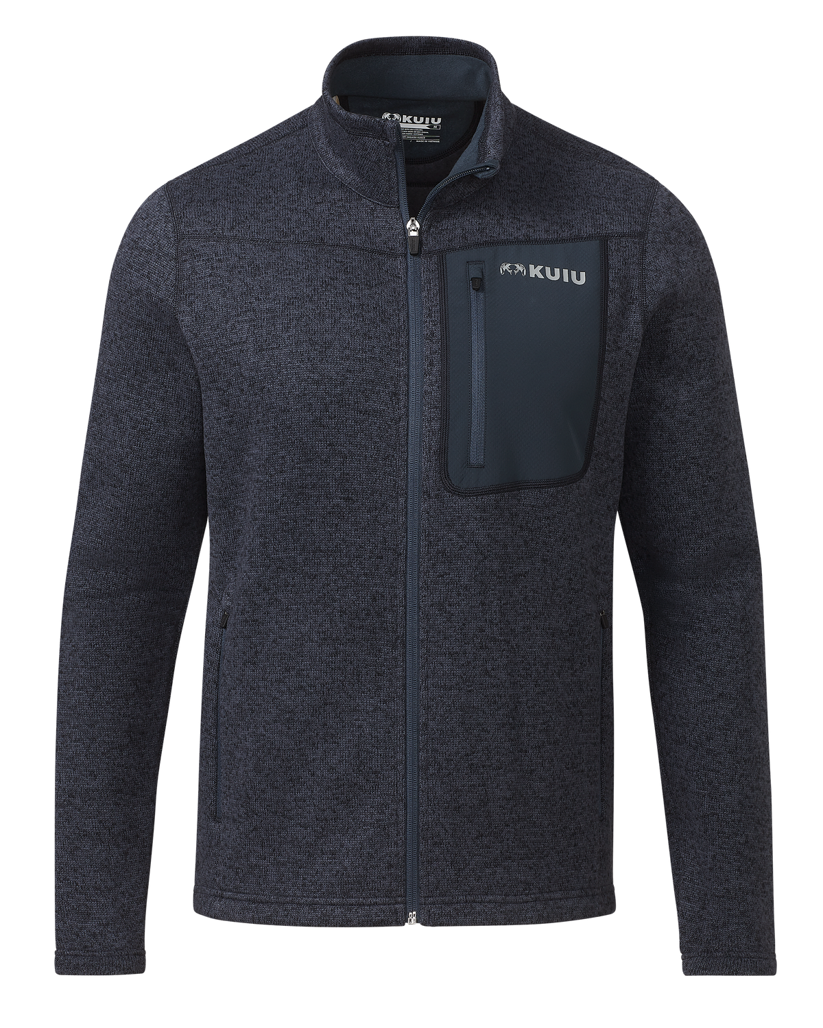 Base Camp Full Zip Sweater | Steel Blue Heather
