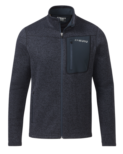 Base Camp Full Zip Sweater | Steel Blue Heather