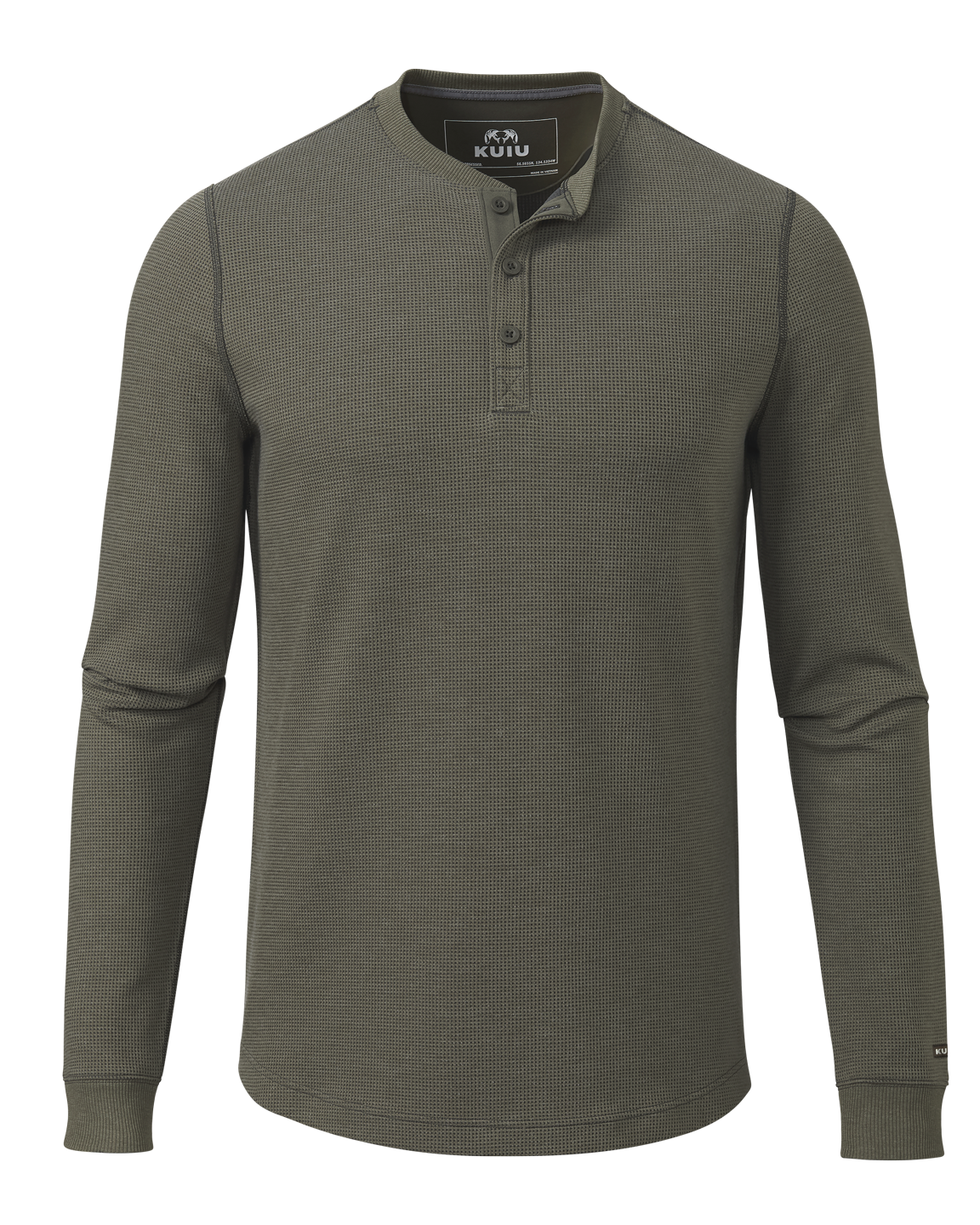 Canyon Waffle Henley | Army Heather