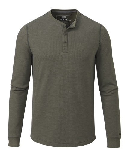 Canyon Waffle Henley | Army Heather