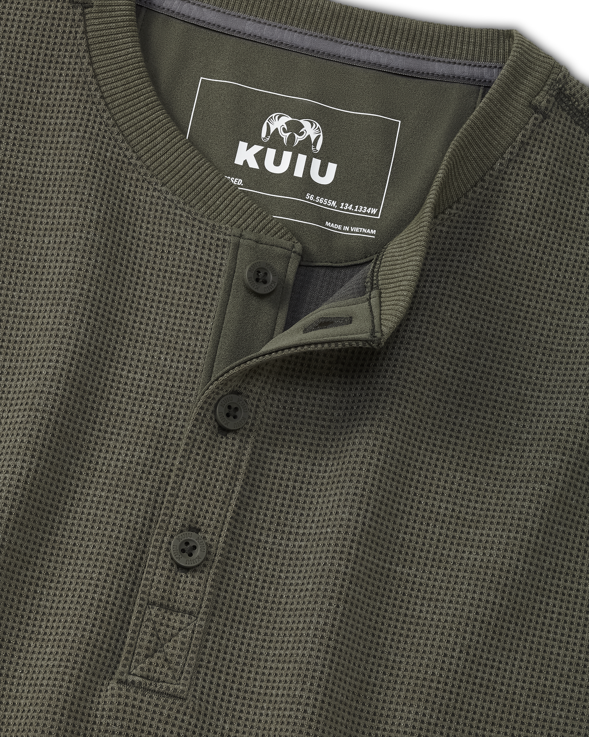 Canyon Waffle Henley | Army Heather