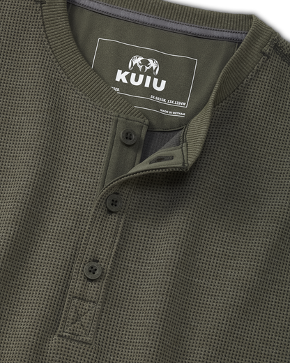 Canyon Waffle Henley | Army Heather
