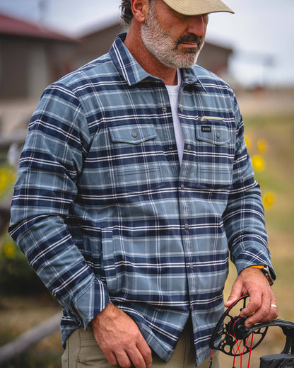 Field Flannel Fleece Shirt Jacket | Valo Plaid