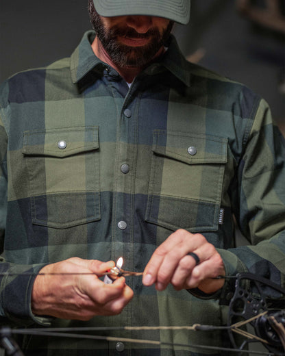 Field Flannel Fleece Shirt Jacket | Valo Plaid