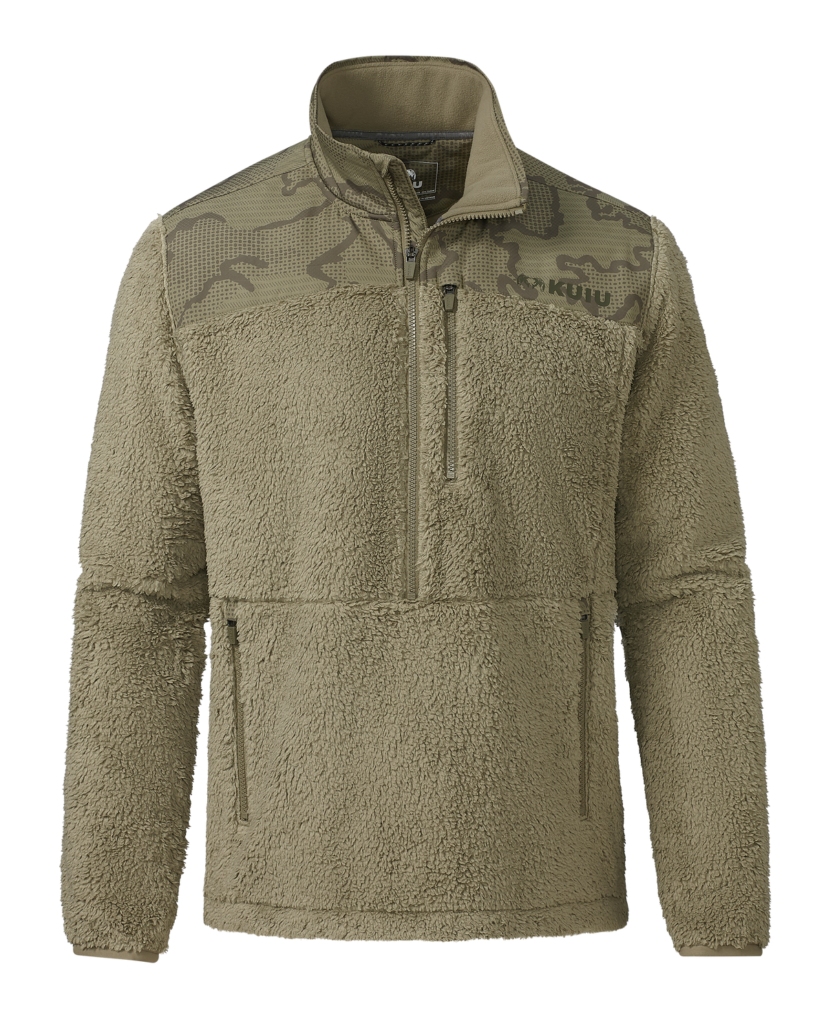 Sherpa Fleece Zip Pullover | Arctic Shadow Tonal