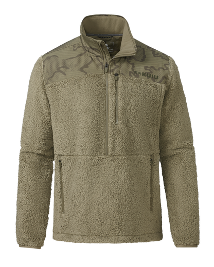 Sherpa Fleece Zip Pullover | Arctic Shadow Tonal
