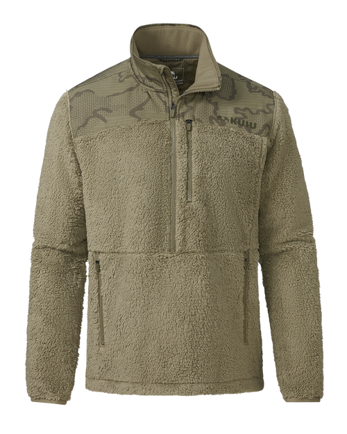 Sherpa Fleece Zip Pullover | Arctic Shadow Tonal