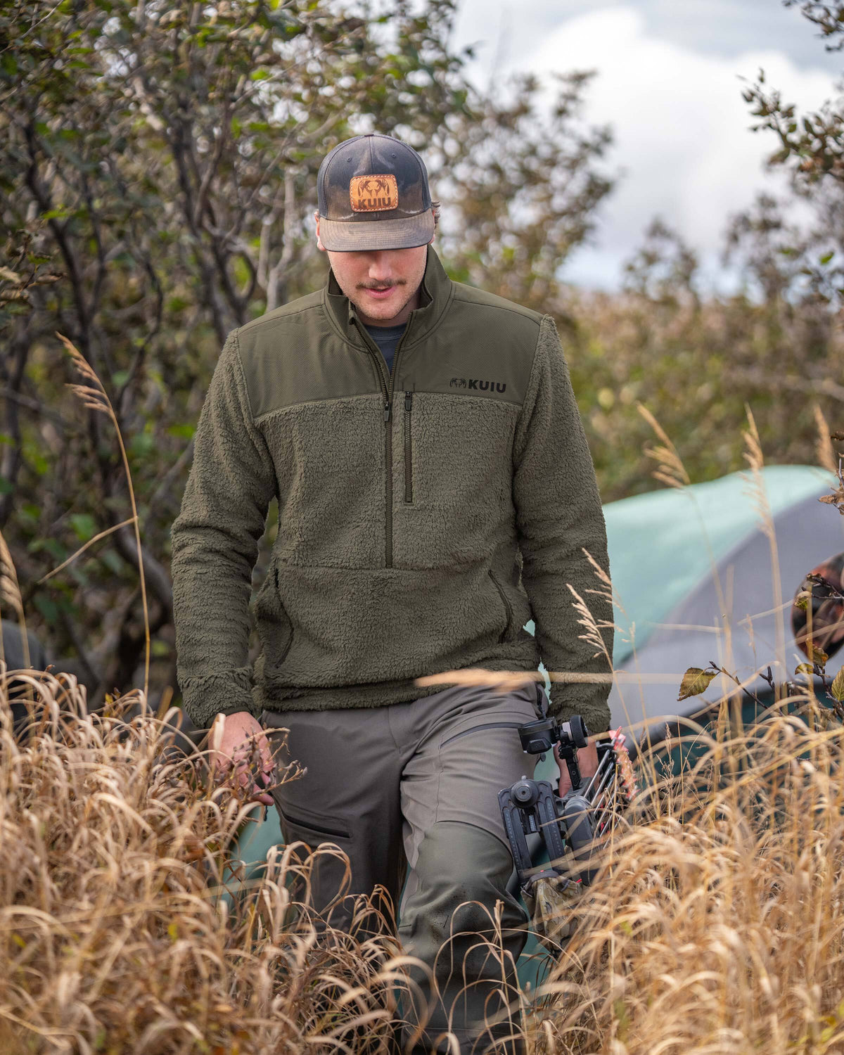Sherpa Fleece Zip Pullover | Arctic Shadow Tonal