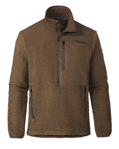 Sherpa Fleece Zip Pullover | Arctic Shadow Tonal