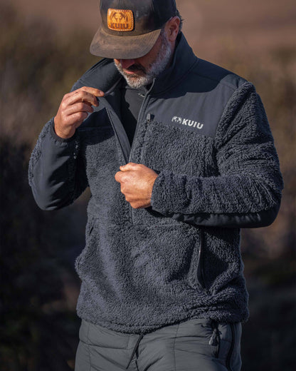 Sherpa Fleece Zip Pullover | Arctic Shadow Tonal