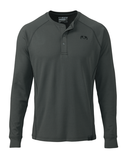 PRO Merino 200 Henley | Gunmetal