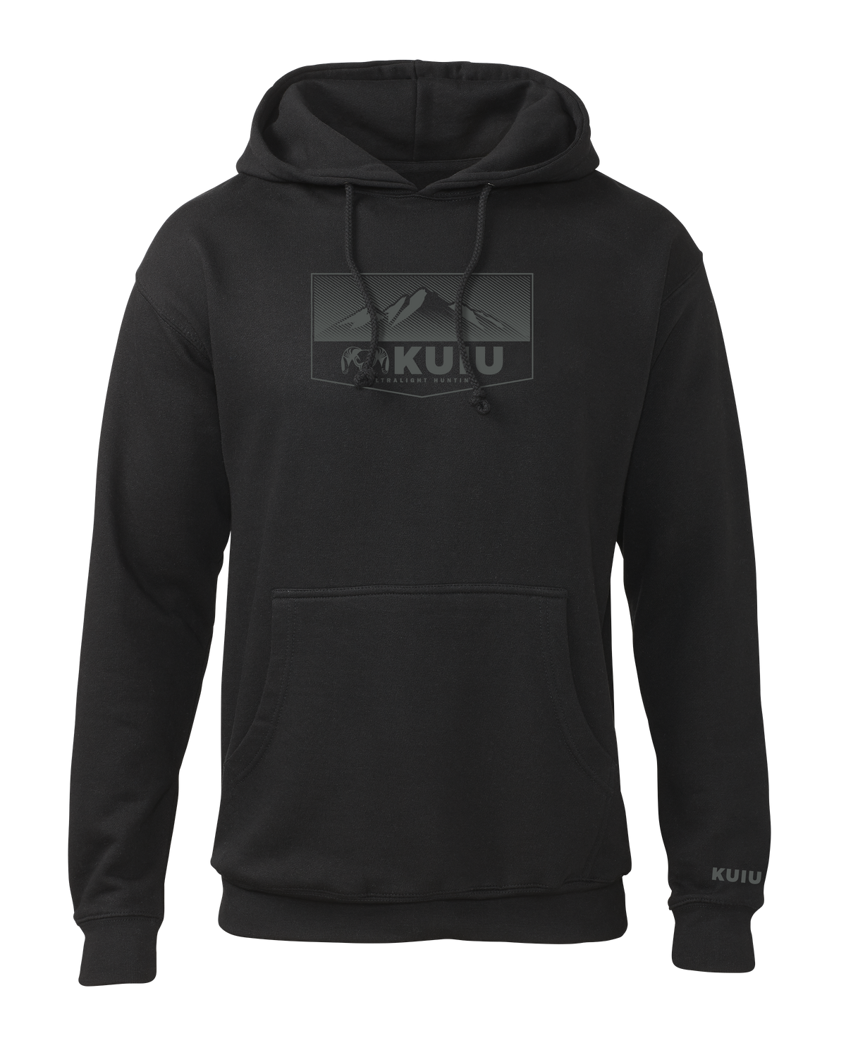 KUIU Ultralight Mountain Logo Hoodie | Charcoal