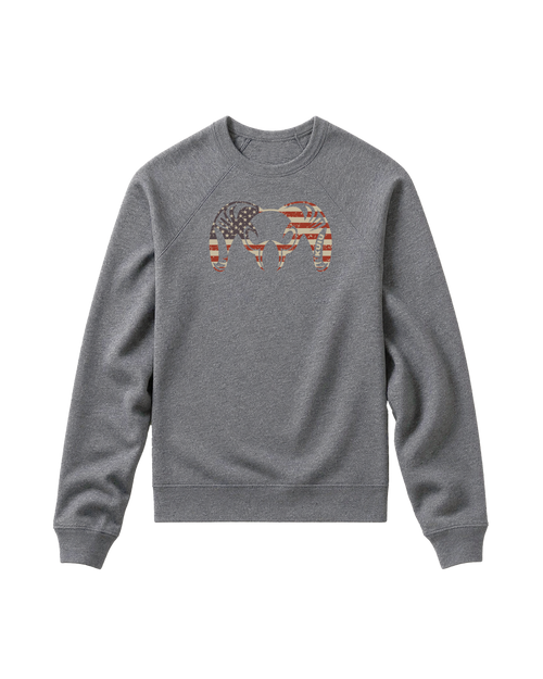 Toddler Patriotic Ram Crewneck Sweatshirt | Deep Heather