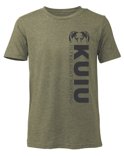 KUIU Youth Solid Vertical T-Shirt | Military Green