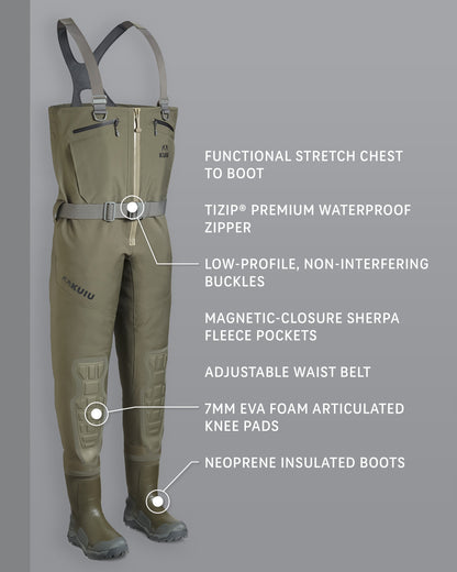KUIU PRO HD Flex Zip Wader | Veros