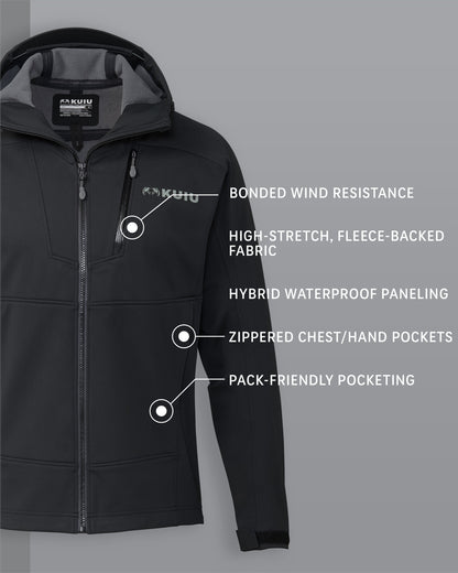 Axis Hybrid Hooded Jacket | Ash