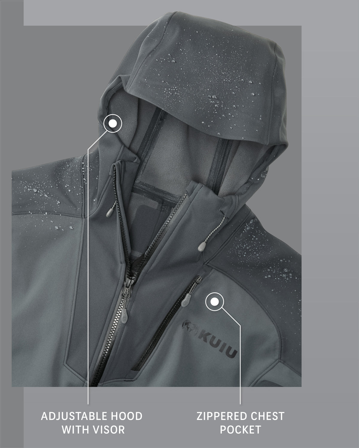 Axis Hybrid Hooded Jacket | Ash