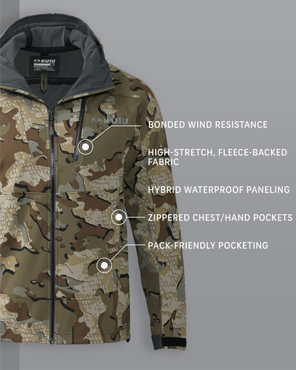 Axis Hybrid Hooded Jacket | Ash