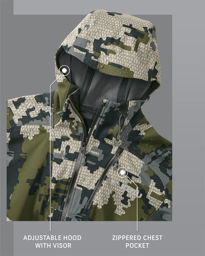 Axis Hybrid Hooded Jacket | Ash