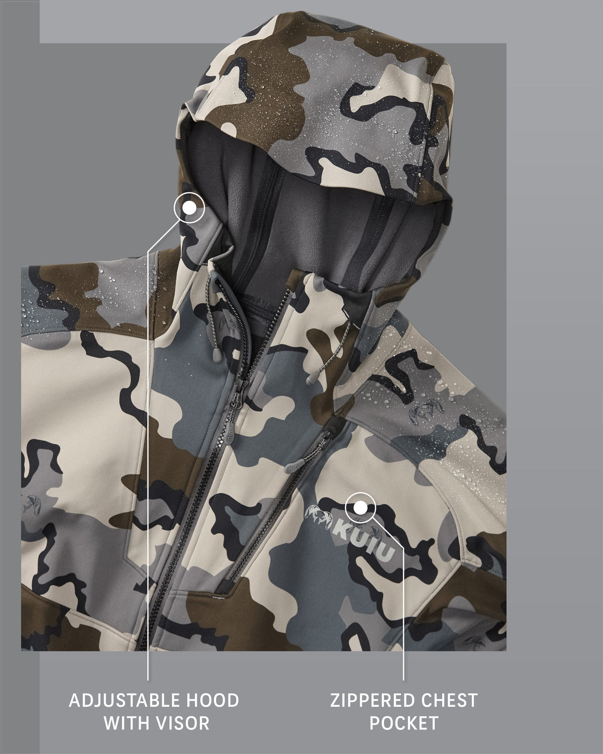 Axis Hybrid Hooded Jacket | Ash